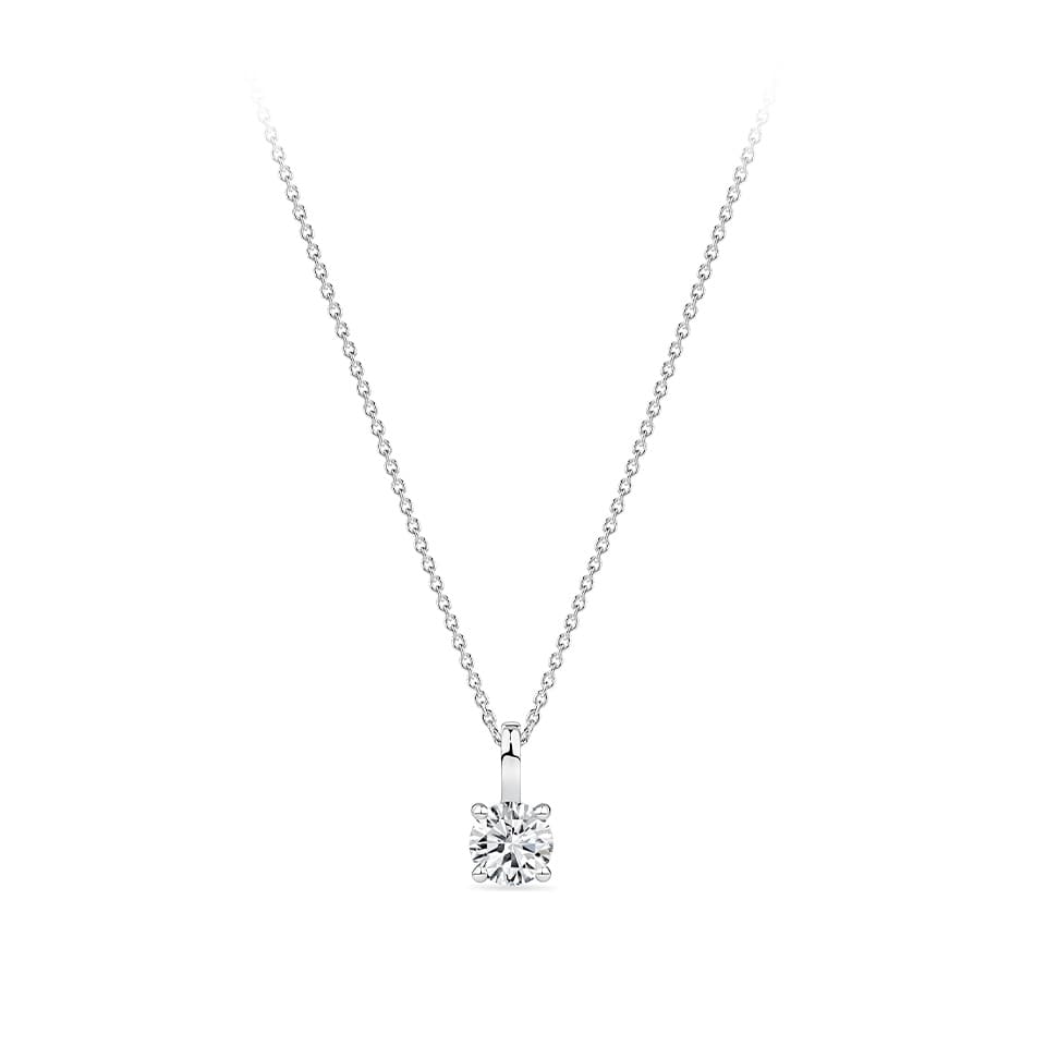 0.50 Carat Diamond Solitaire Pendant in 18ct White Gold