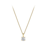 0.50 Carat Diamond Solitaire Pendant in 18ct Yellow Gold