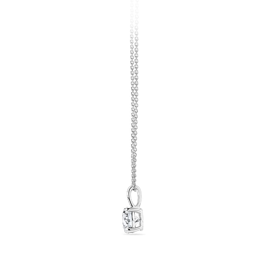 1.00 Carat Diamond Solitaire Pendant in 18ct White Gold