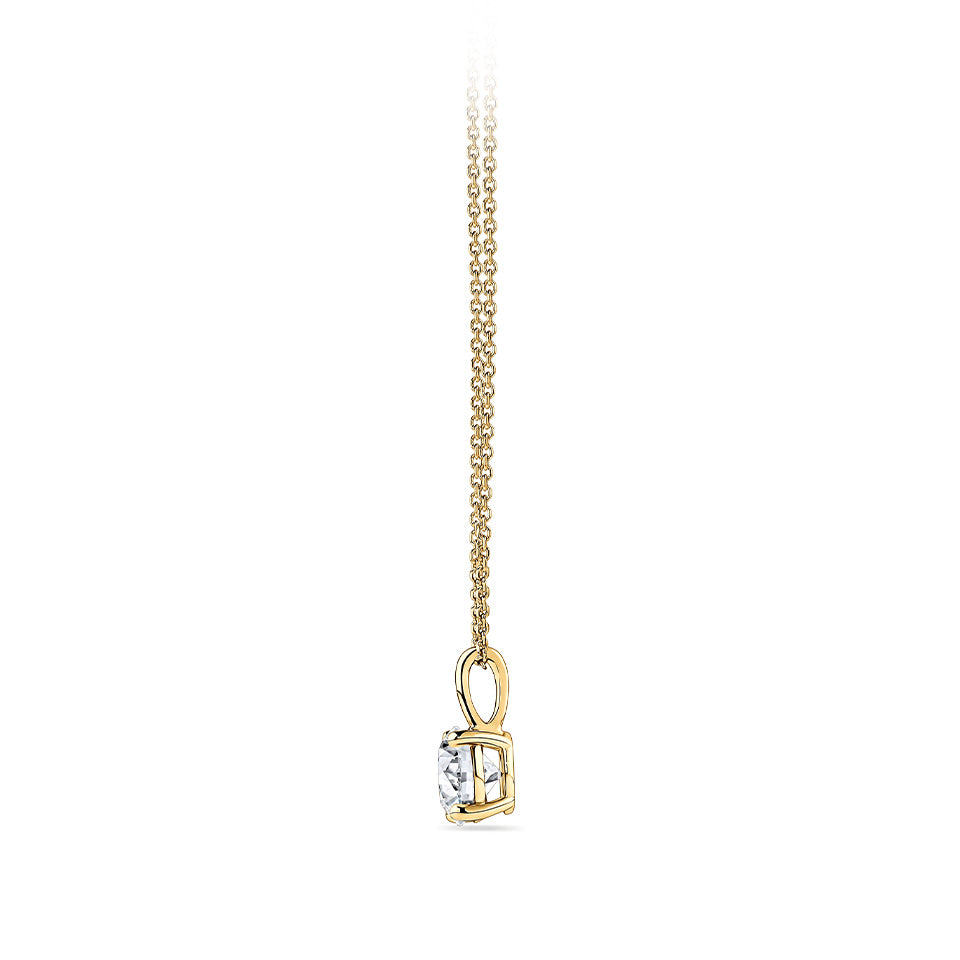 1.00 Carat Diamond Solitaire Pendant in 18ct Yellow Gold