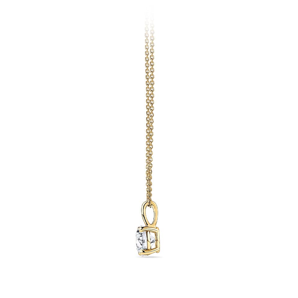 1.00 Carat Diamond Solitaire Pendant in 18ct Yellow Gold