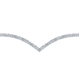 11.00 Carat Diamond Vee Tennis Necklace in 18ct White Gold