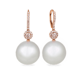 18ct Rose Gold Round Shape South Sea Pearl Earring