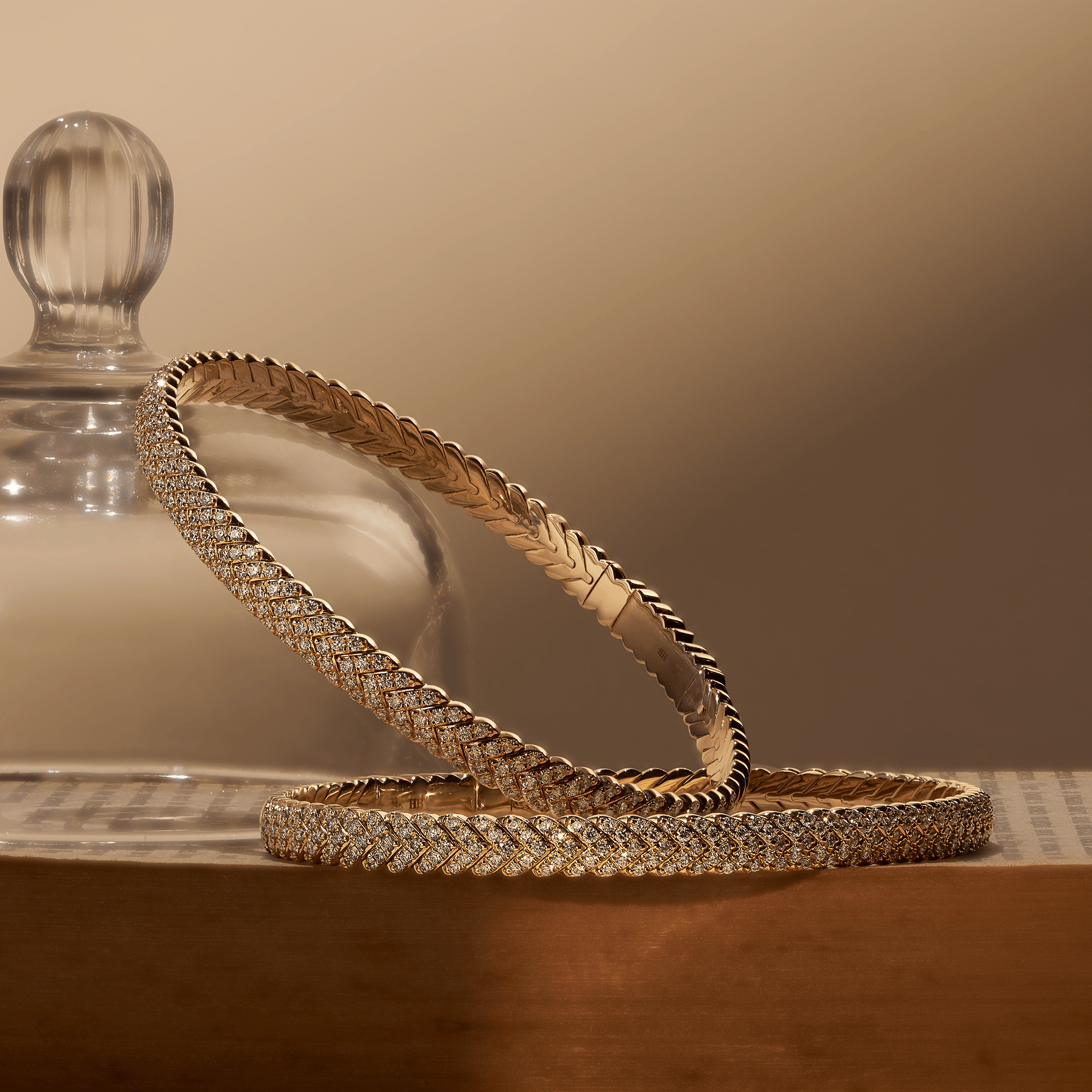 2.00 Carat Diamond Vera Flex Bangle in 14ct Rose Gold