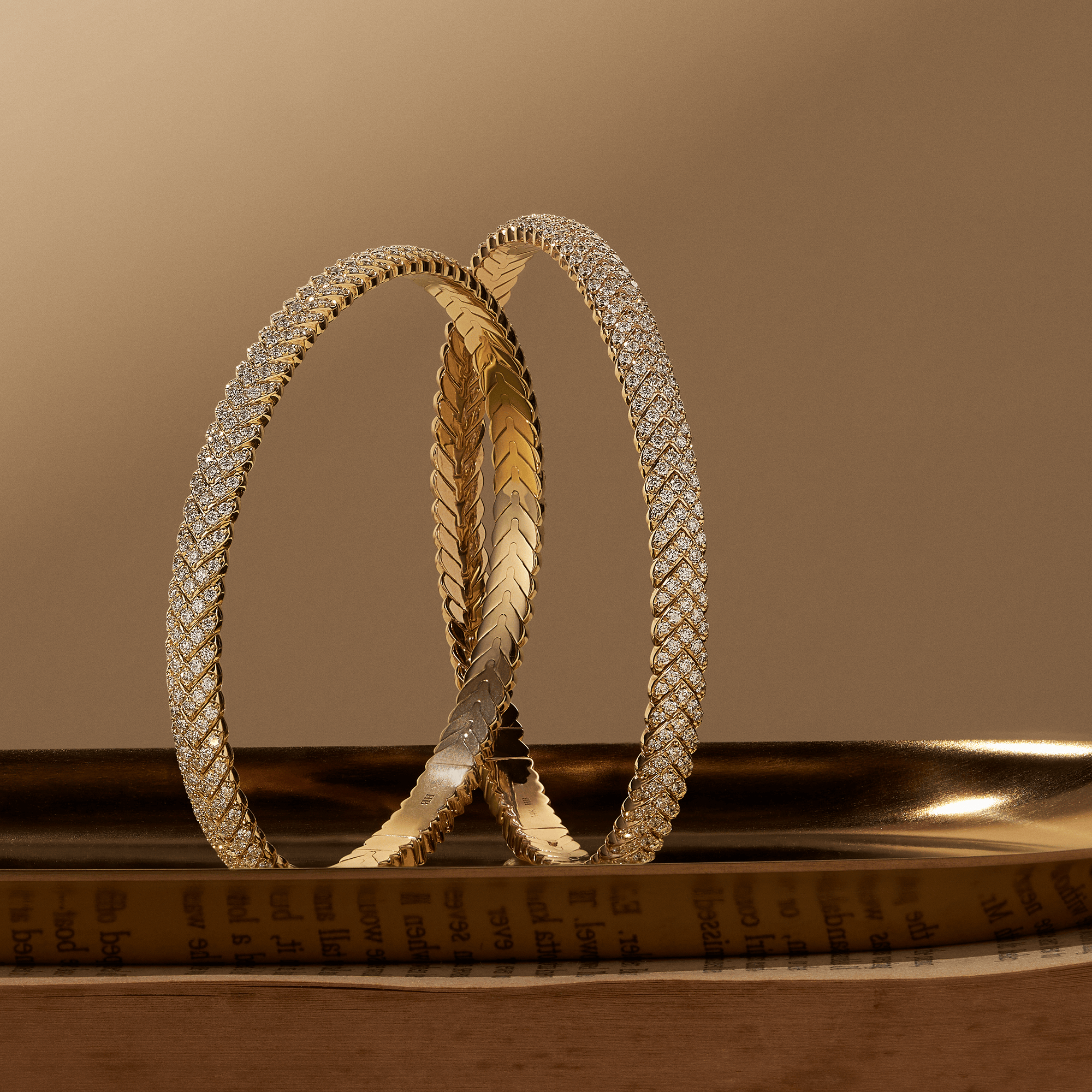 2.00 Carat Diamond Vera Flex Bangle in 14ct Rose Gold