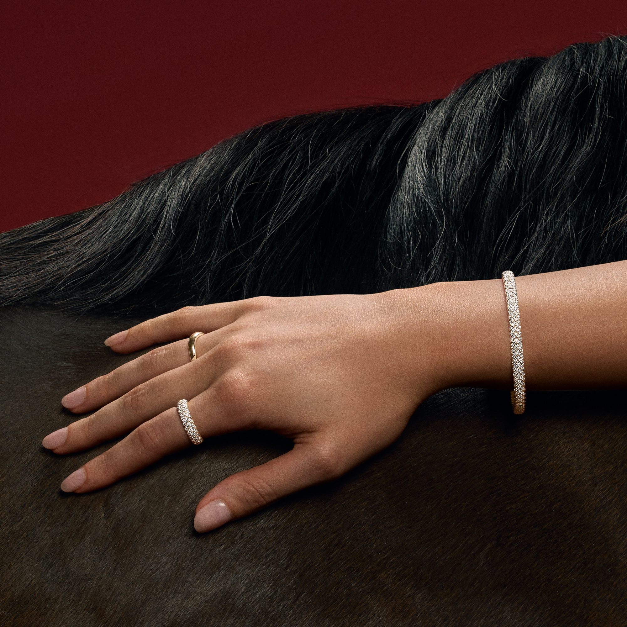 2.00 Carat Diamond Vera Flex Bangle in 14ct Yellow Gold