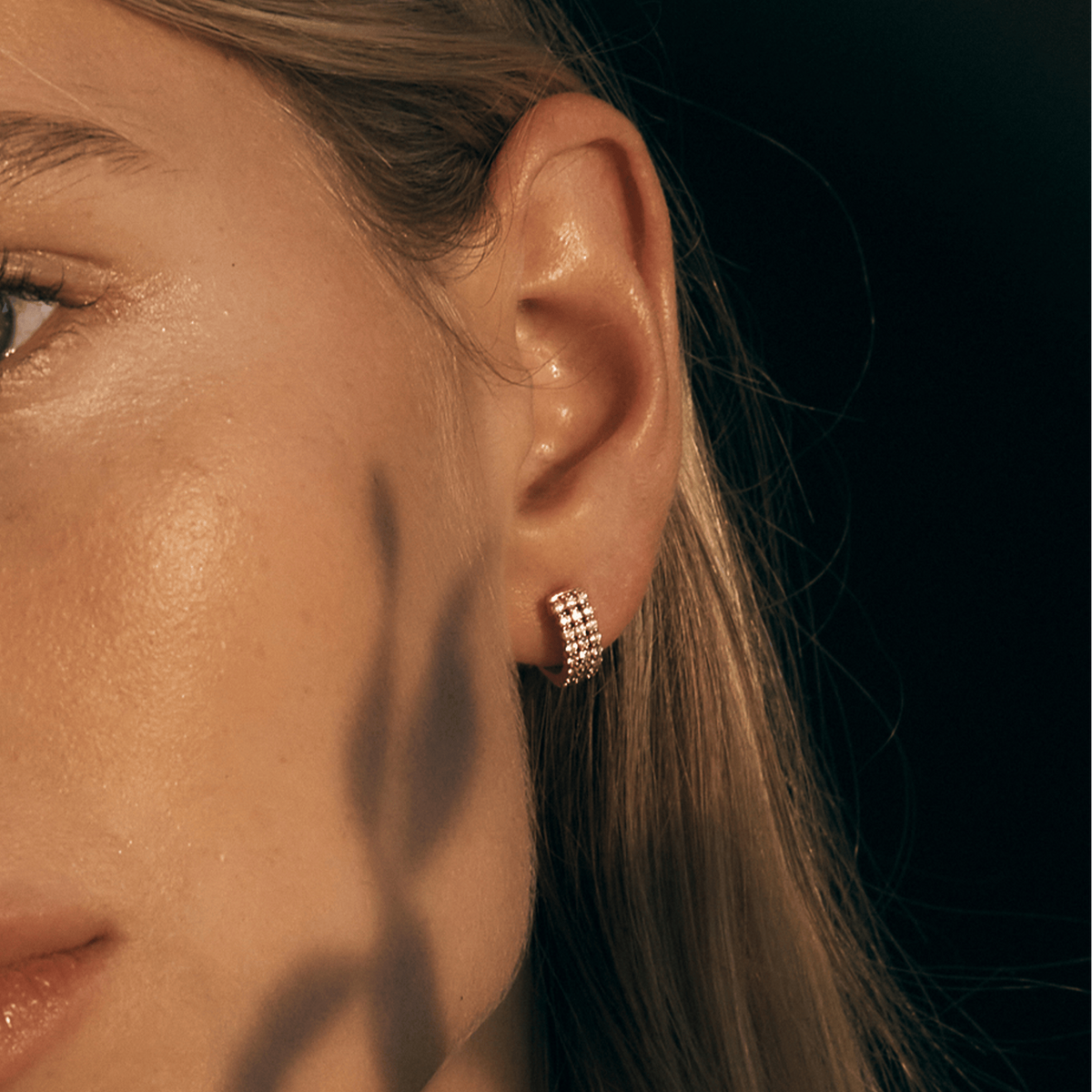 Quintessential 0.50 Carat Diamond Hoop Earrings in 18ct Rose Gold