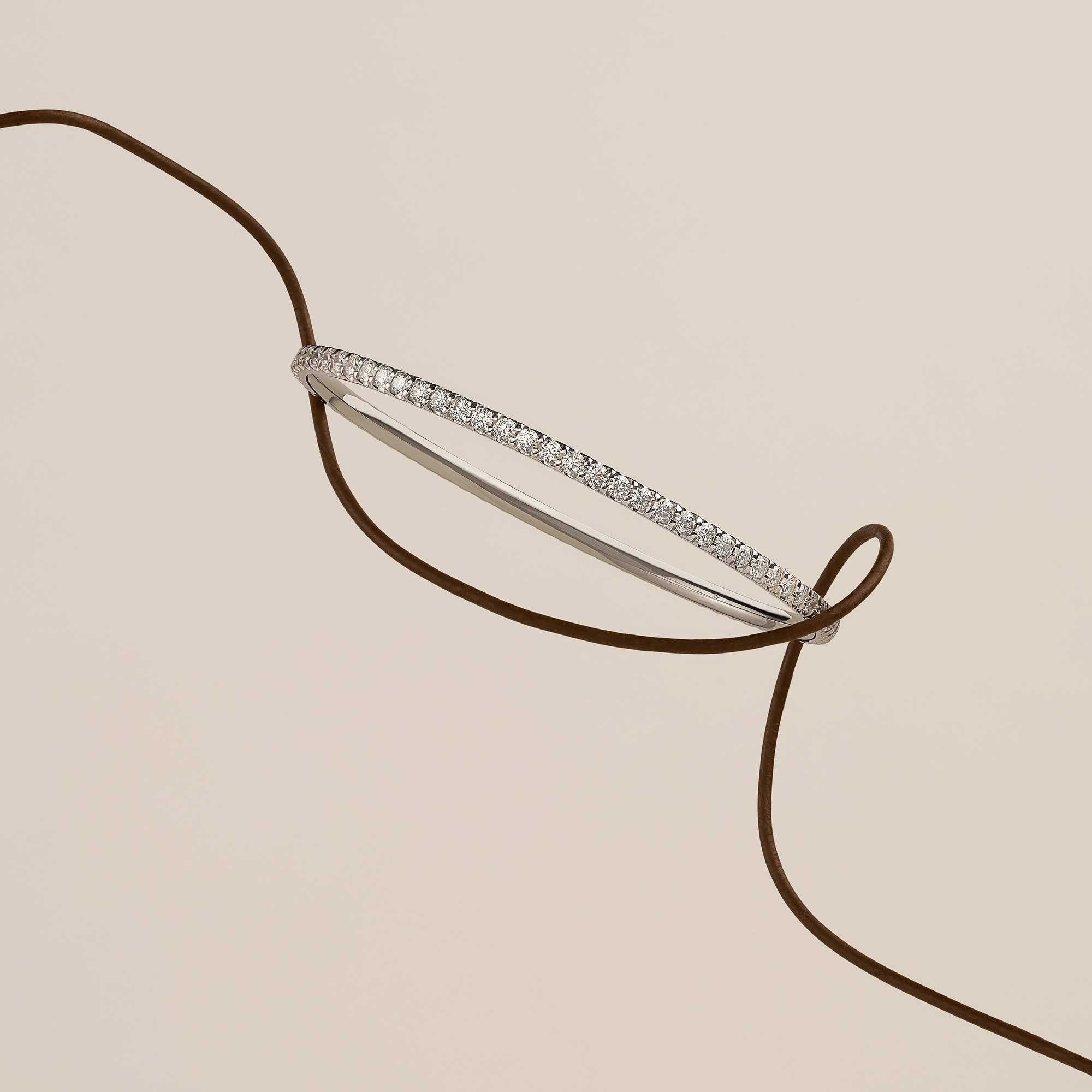 Quintessential 5.00 Carat Diamond Bangle in 18ct White Gold