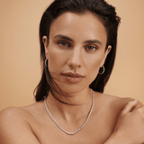 7.25 Carat Graduated Diamond Tennis Necklace in 18ct White Gold