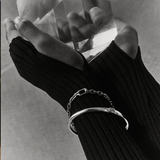 Multi-set Emerald Shape Diamond Cuff in 18ct Yellow Gold