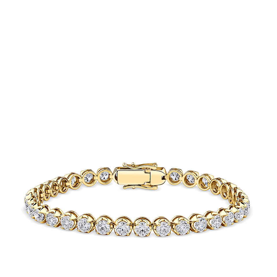 9.00 Carat Diamond Tennis Bracelet in 18ct Yellow Gold