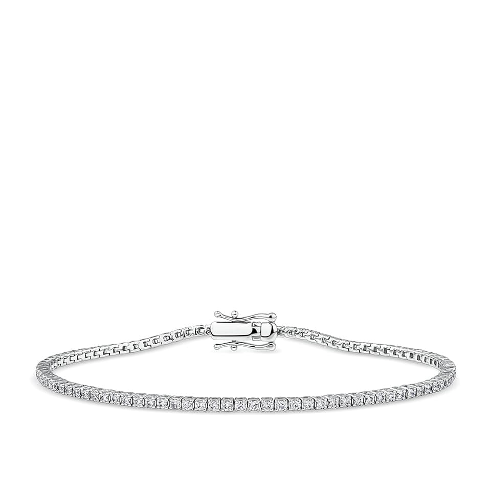 1.00 Carat Diamond Tennis Bracelet in 18ct White Gold