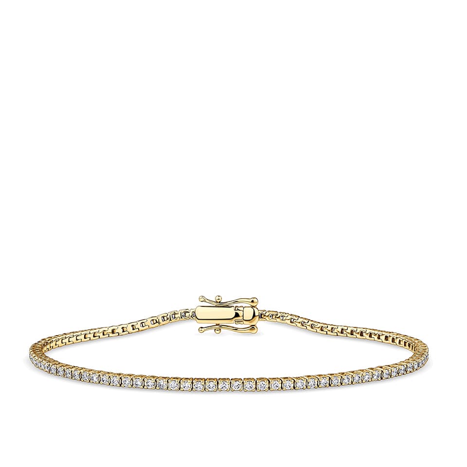 1.00 Carat Diamond Tennis Bracelet in 18ct Yellow Gold