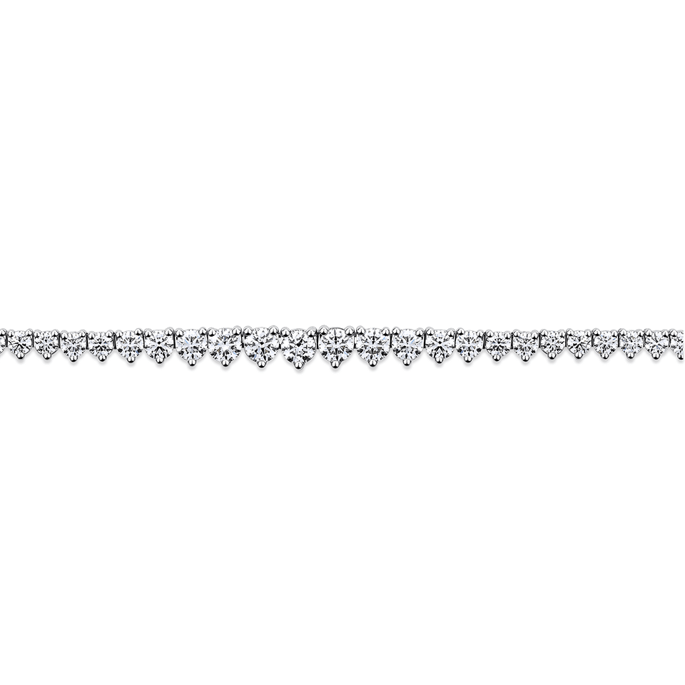 12.00 Carat Diamond Tennis Necklace in 18ct White Gold