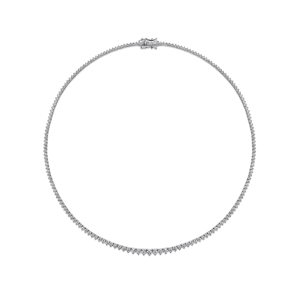 6.00 Carat Diamond Tennis Necklace in 18ct White Gold