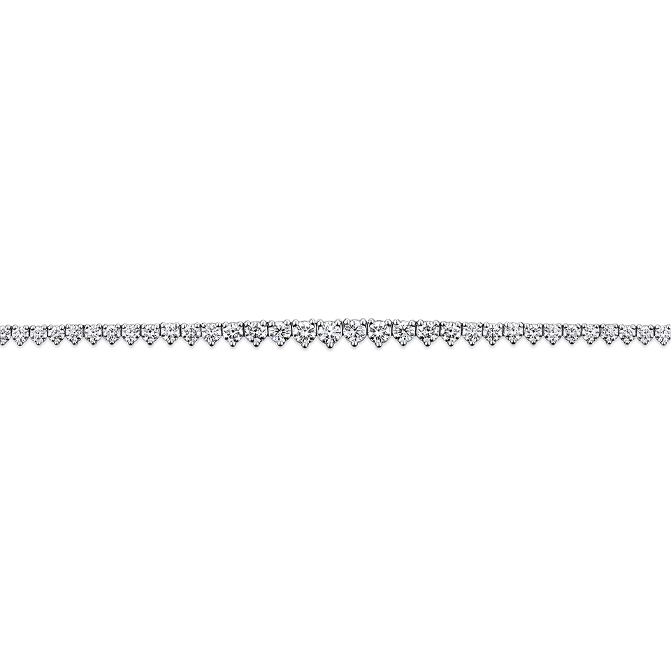 6.00 Carat Diamond Tennis Necklace in 18ct White Gold