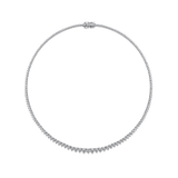 9.00 Carat Diamond Tennis Necklace in 18ct White Gold