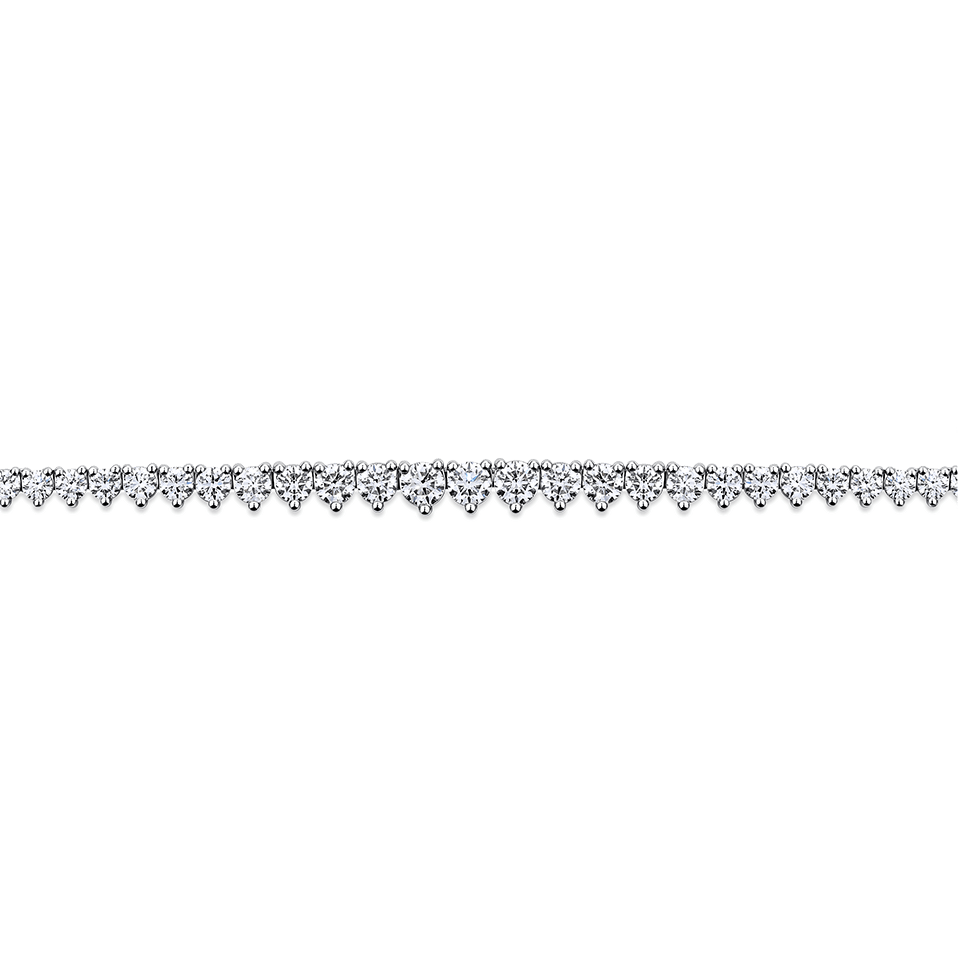 9.00 Carat Diamond Tennis Necklace in 18ct White Gold