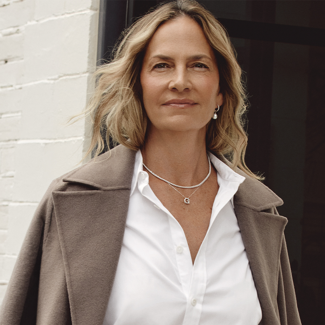 Initial Diamond Pendant in 18ct White Gold