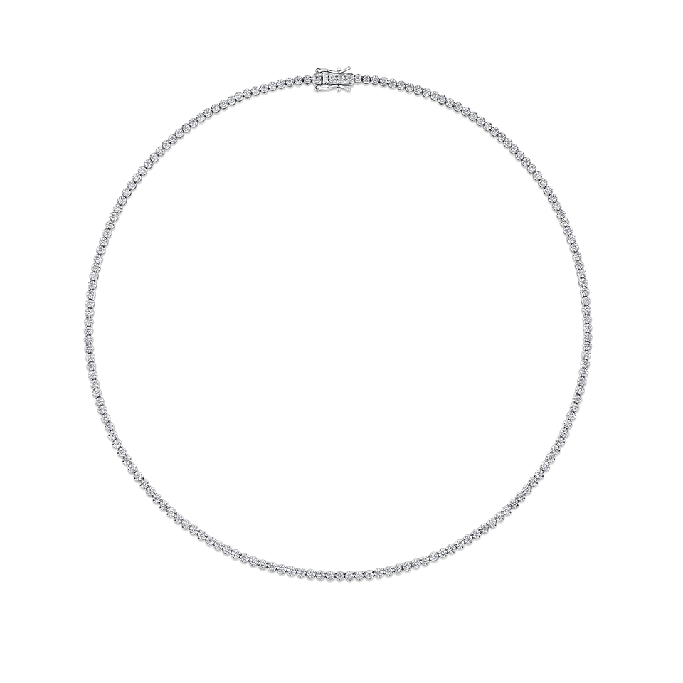 3.00 Carat Diamond Tennis Necklace in 18ct White Gold