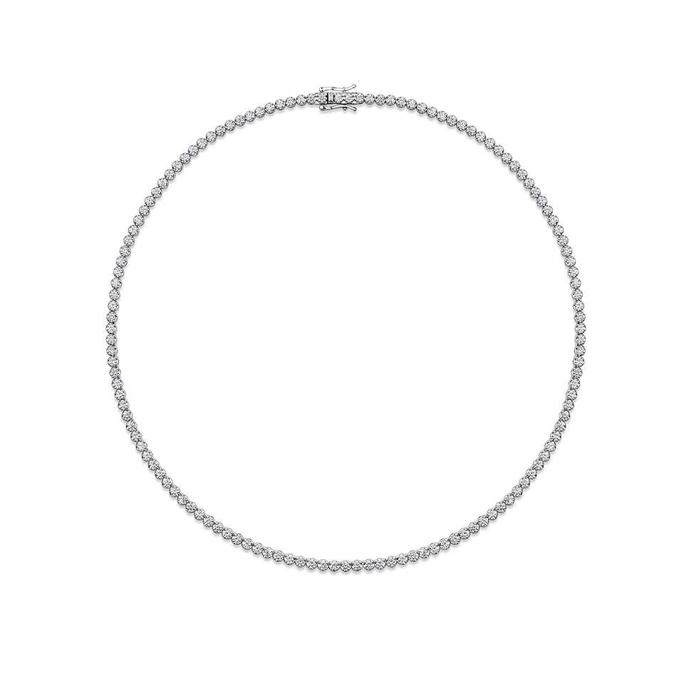 6.00 Carat Diamond Tennis Necklace in 18ct White Gold