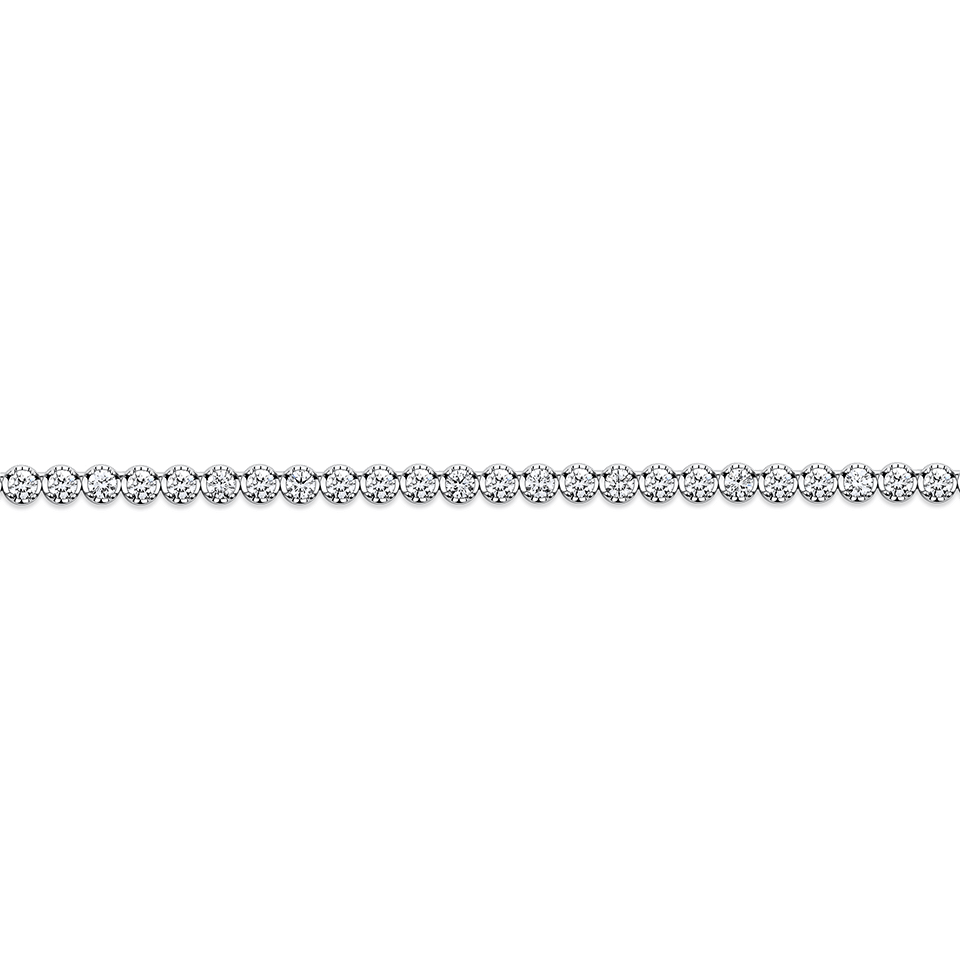 9.00 Carat Diamond Tennis Necklace in 18ct White Gold