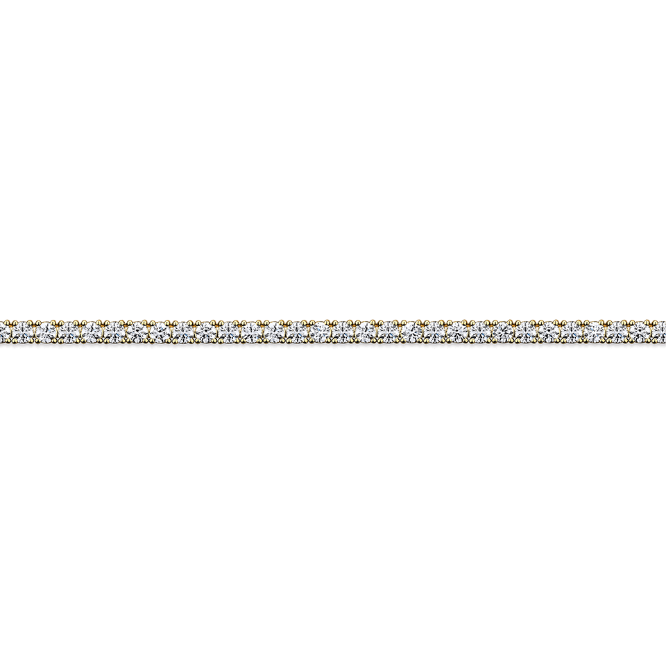 12.00 Carat Diamond Tennis Necklace in 18ct Yellow Gold