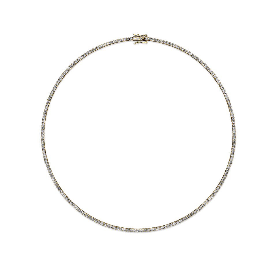 6.00 Carat Diamond Tennis Necklace in 18ct Yellow Gold