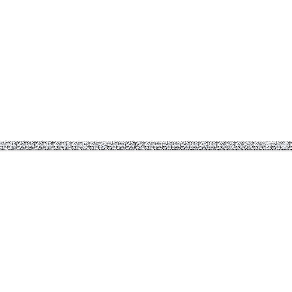 9.00 Carat Diamond Tennis Necklace in 18ct White Gold