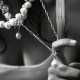 Silver Toggle Chain with Baroque South Sea Pearl Enhancer