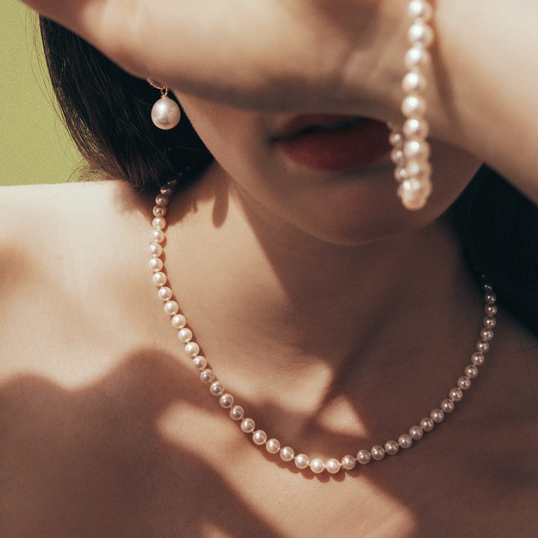 Hardy Brothers Jewellers | Akoya Pearl Necklace in 18ct White Gold