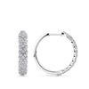 0.75 Carat Diamond Vera Huggie Earrings in 14ct White Gold