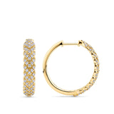 0.75 Carat Diamond Vera Huggie Earrings in 14ct Yellow Gold