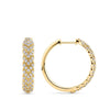 0.75 Carat Diamond Vera Huggie Earrings in 14ct Yellow Gold