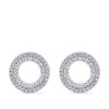 0.46 Carat Diamond Circle Earrings in 18ct White Gold