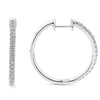 Quintessential 0.50 Carat Diamond Hoop Earrings in 18ct White Gold