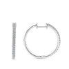 Quintessential 0.50 Carat Diamond Hoop Earrings in 18ct White Gold
