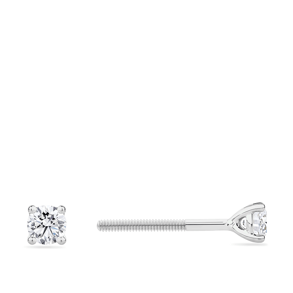 0.25 Carat Diamond Earrings in 18ct White Gold