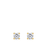 0.25 Carat Diamond Earrings in 18ct Yellow Gold