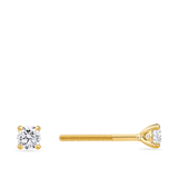 0.25 Carat Diamond Earrings in 18ct Yellow Gold