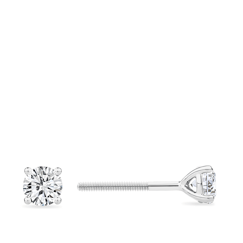 0.50 Carat Diamond Earrings in 18ct White Gold