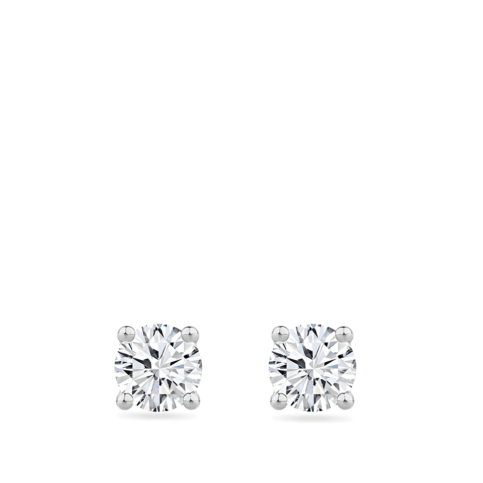 0.75 Carat Diamond Earrings in 18ct White Gold