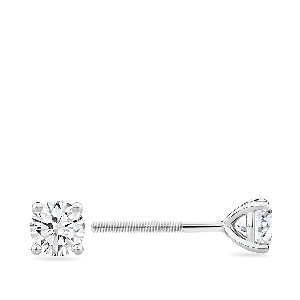 0.75 Carat Diamond Earrings in 18ct White Gold