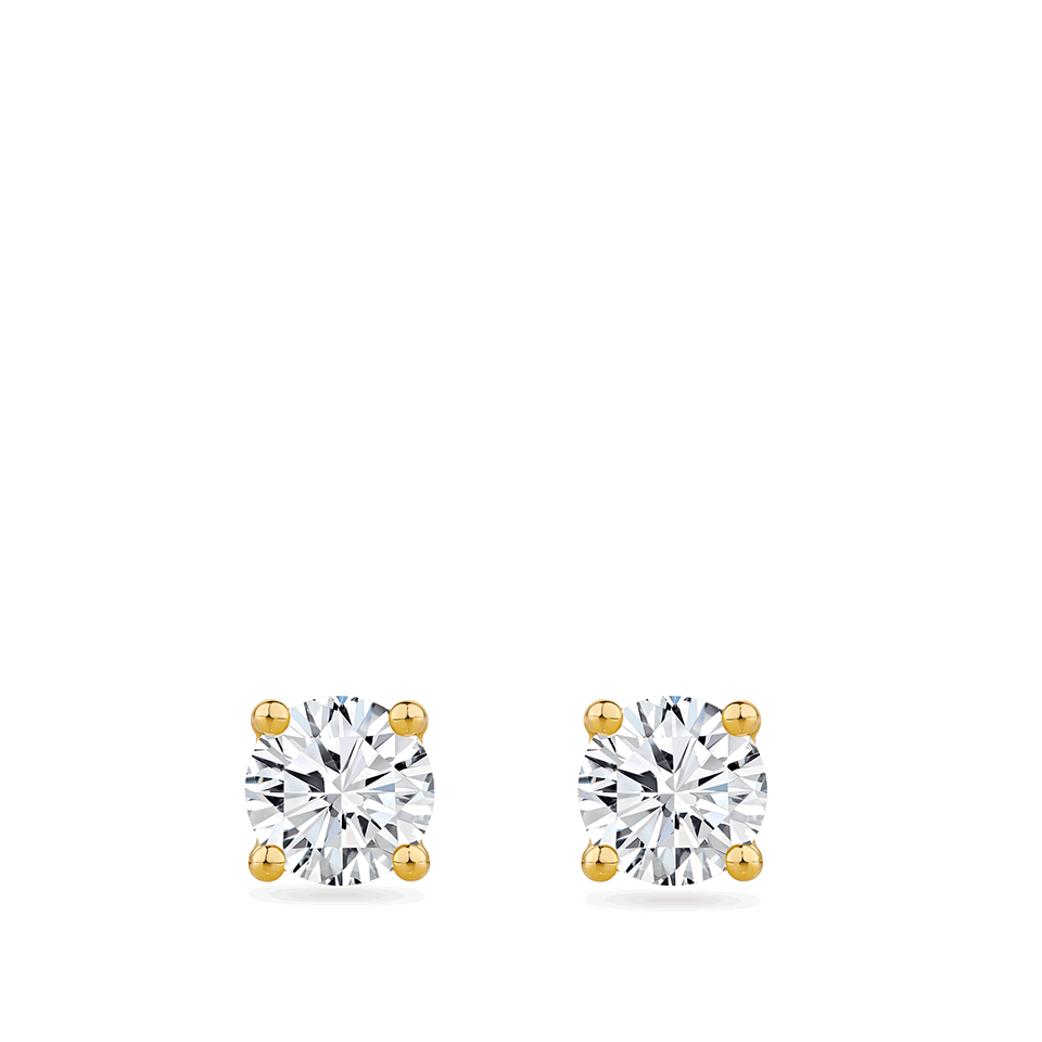 0.75 Carat Diamond Earrings in 18ct Yellow Gold