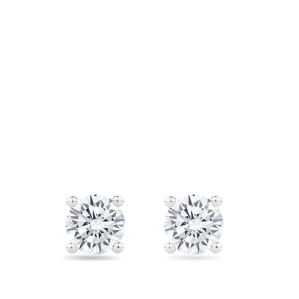 1.00 Carat Diamond Earrings in 18ct White Gold