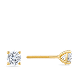 1.00 Carat Diamond Earrings in 18ct Yellow Gold