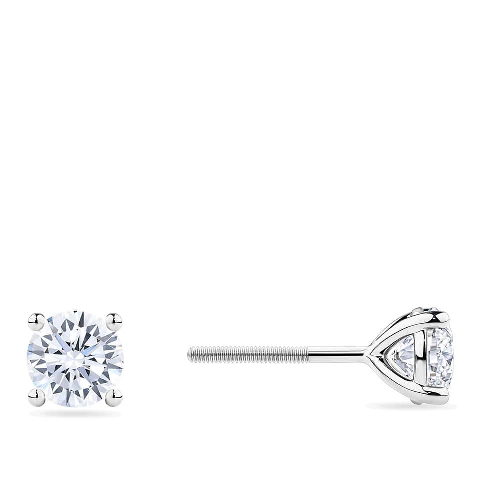 1.50 Carat Diamond Earrings in 18ct White Gold