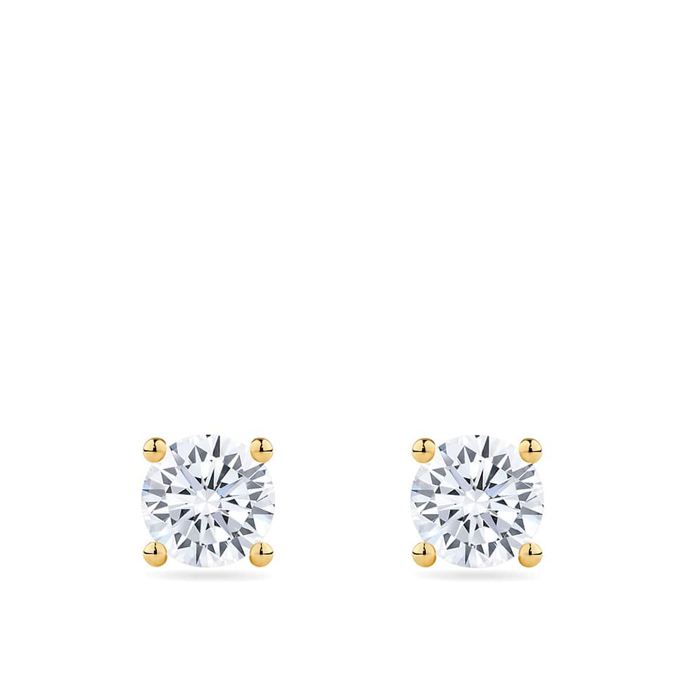 1.50 Carat Diamond Earrings in 18ct Yellow Gold