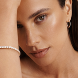 0.50 Carat Diamond Oval Huggie Earrings in 18ct Yellow Gold