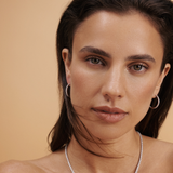 0.50 Carat Diamond Huggie Hoop Earrings in 18ct White Gold